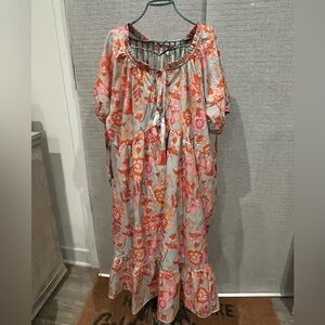 Boutique (2X) Flowered Dress
